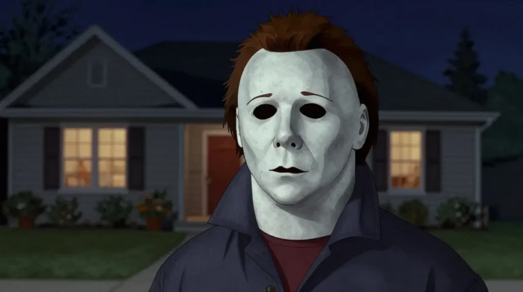 Michael Myers Halloween Night Scene