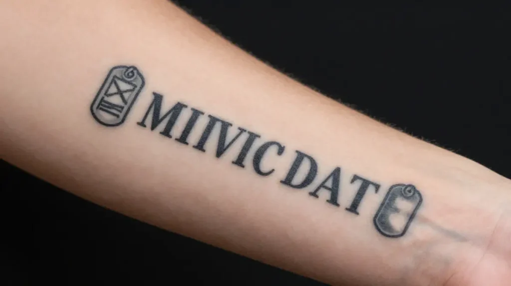 Military Service Date Tattoo