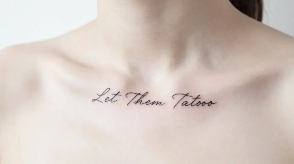Minimalist Let Them Tattoo in Fine Line