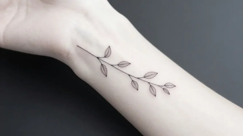 Minimalist Vine Tattoo