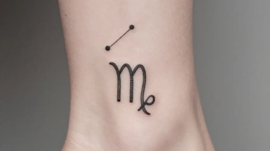 Minimalist Virgo Symbol Tattoo
