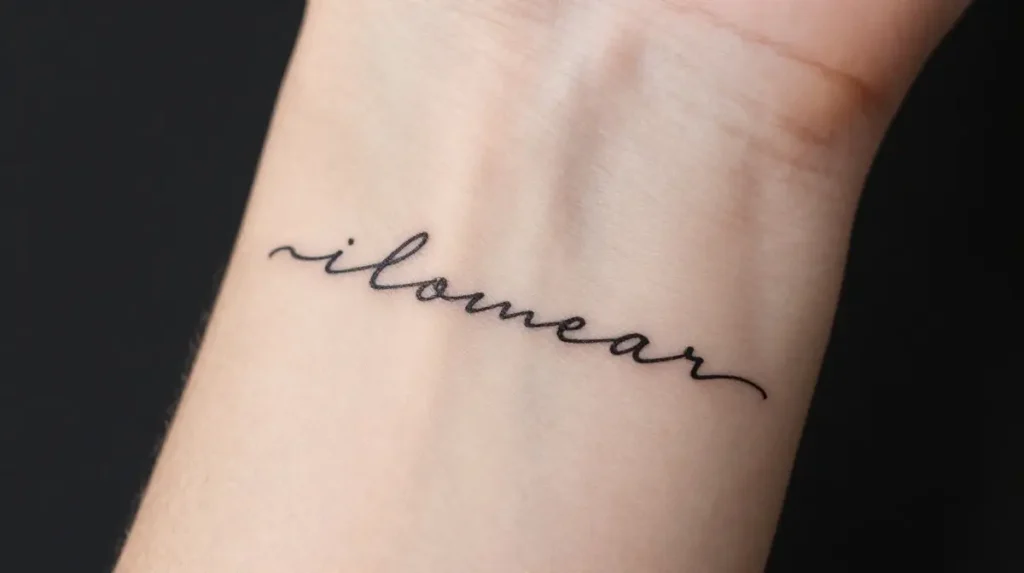 Minimalist Word or Quote Tattoo