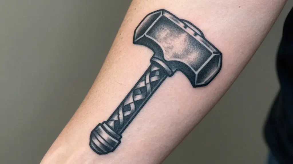 Mjolnir Hammer Tattoo