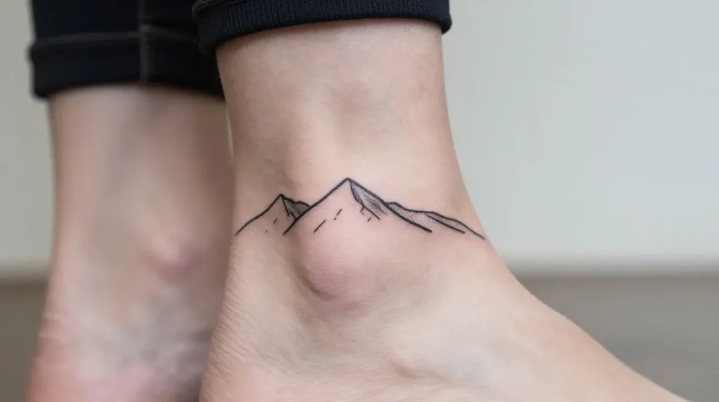 Mountain Ankle Tattoo