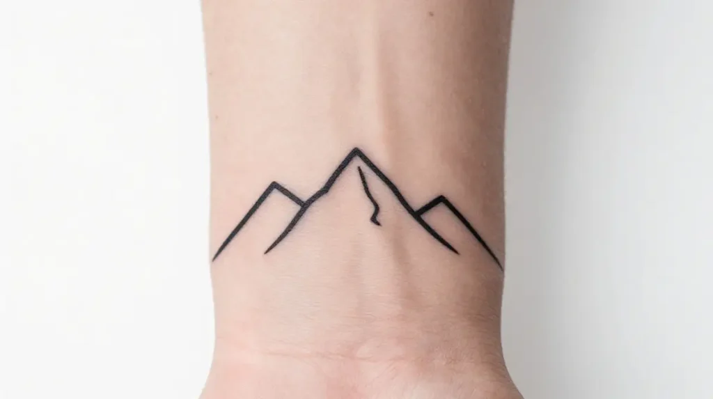 Mountain Tattoo for Strength and Perspective