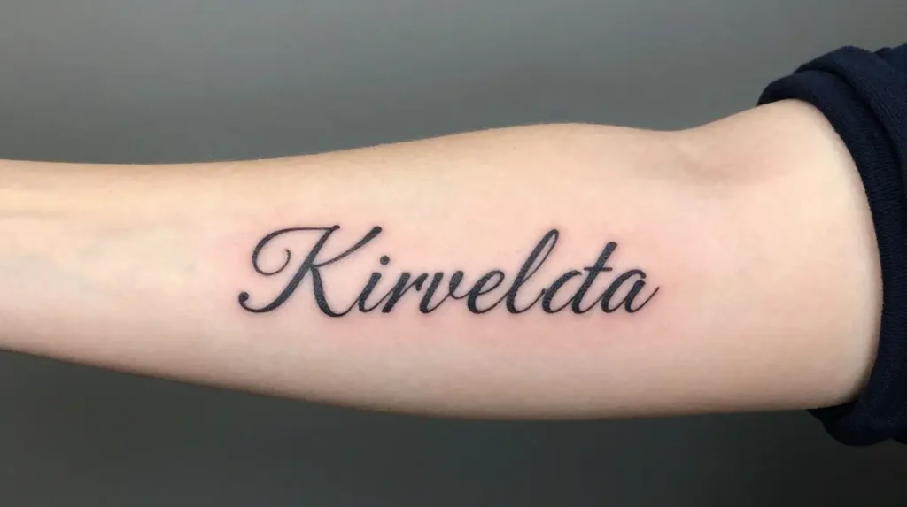 Name Tattoo on the Forearm