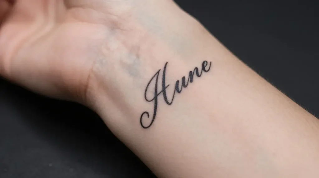 Name or Initial Wrist Tattoo