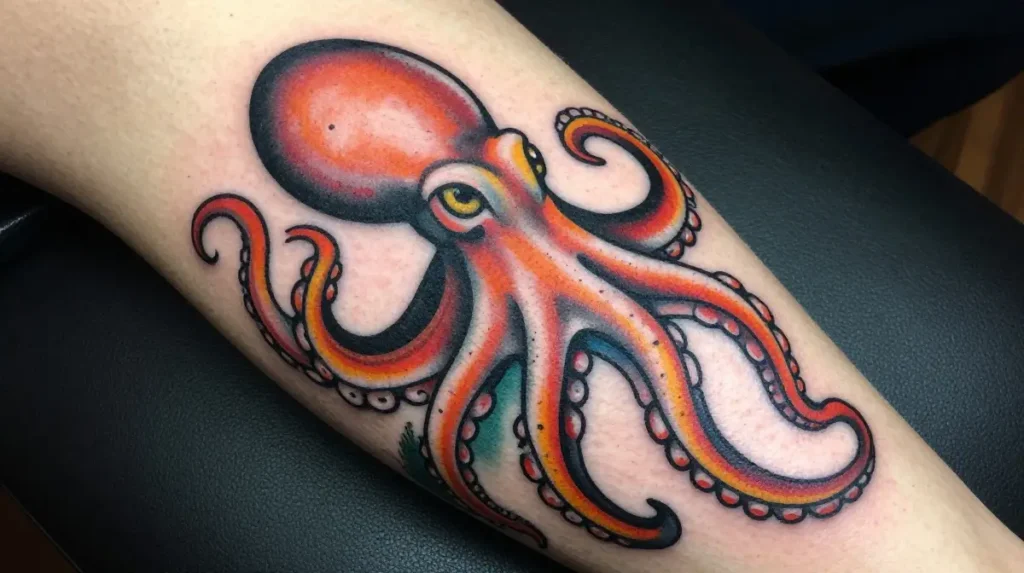 Neo-Traditional Octopus Tattoo
