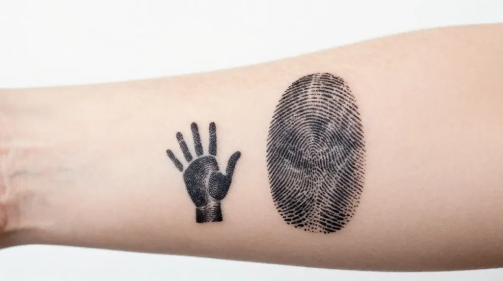 Parent and Child Fingerprint Tattoo