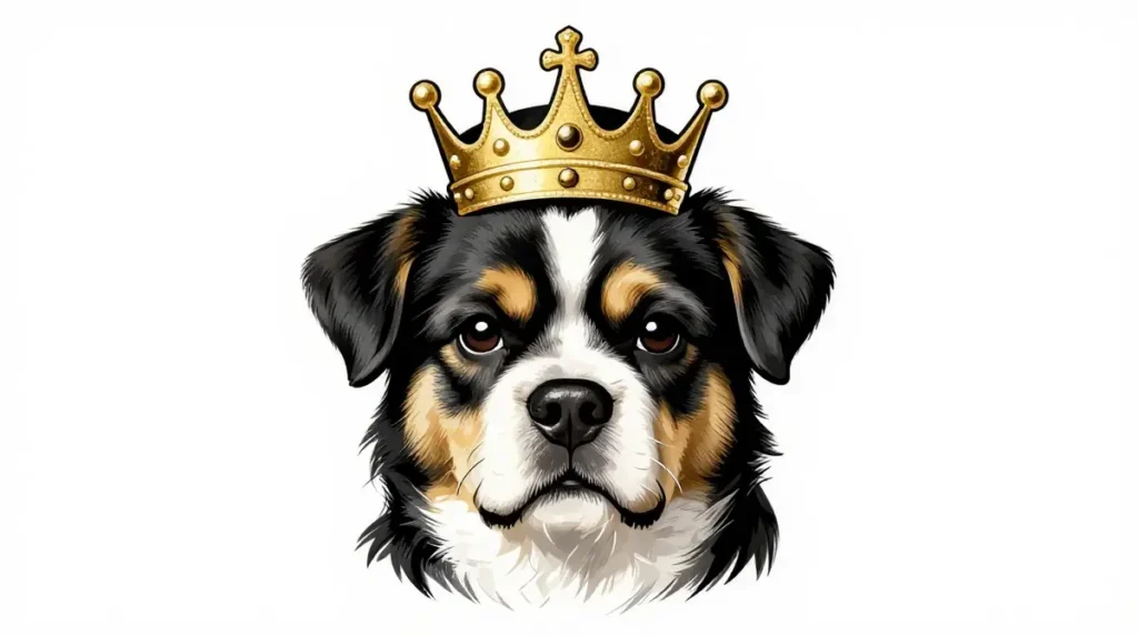 Pet Wearing a Crown Tattoo