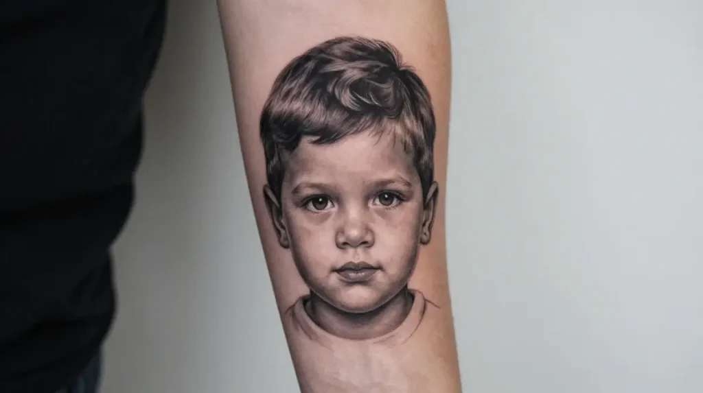 Portrait Tattoo of a Grandchild