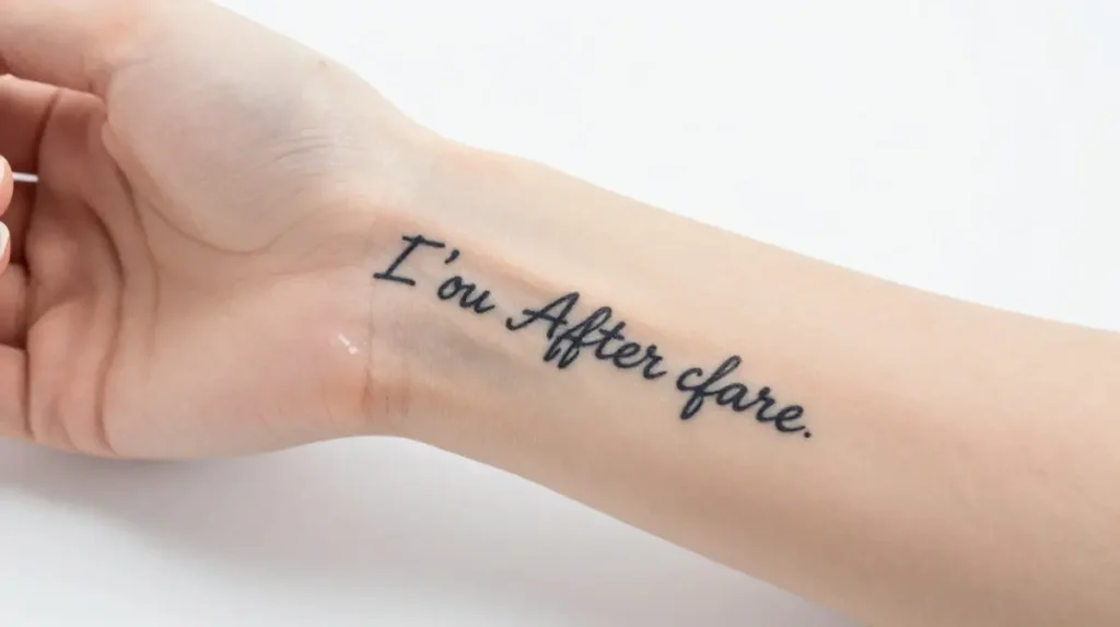 Quote Tattoo Aftercare for Women