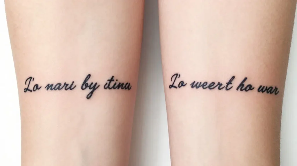Quote or Script Sisters Tattoo