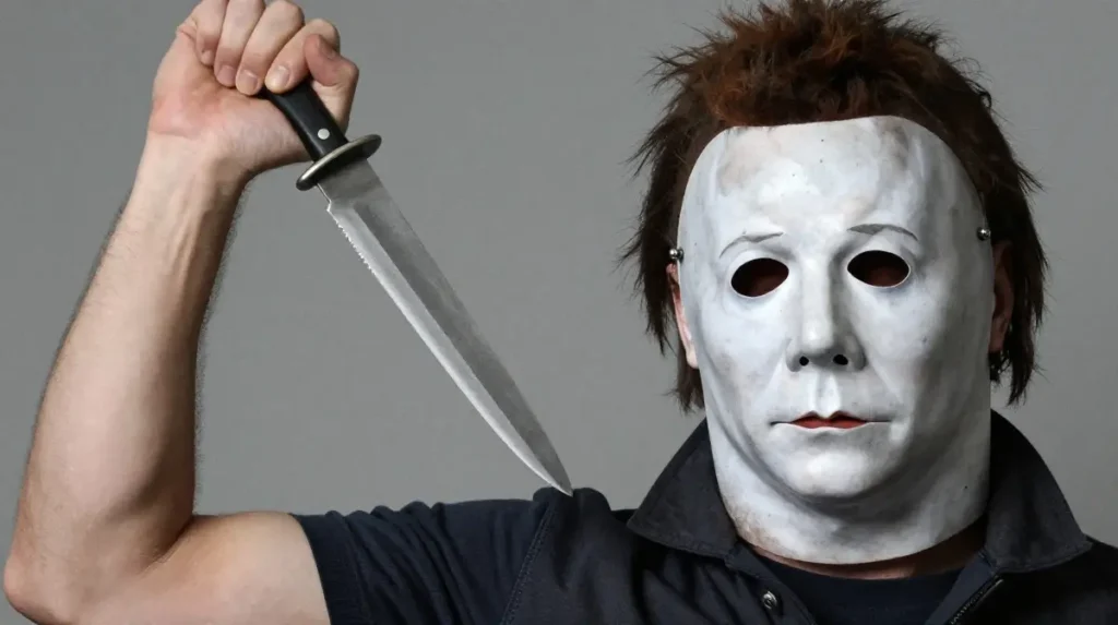 Realistic Myers Portrait with Knife