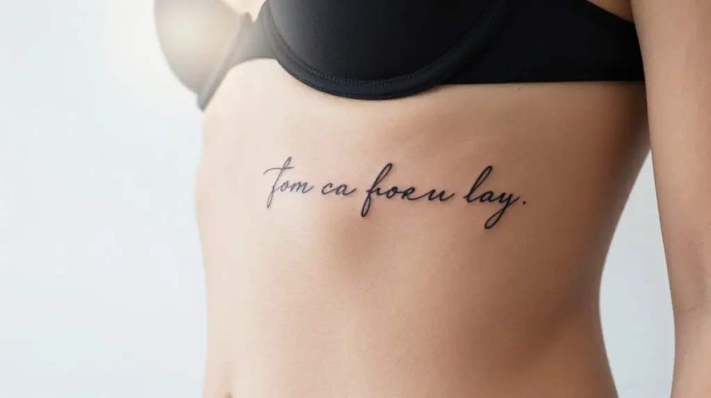 Rib Quote Tattoo for Women