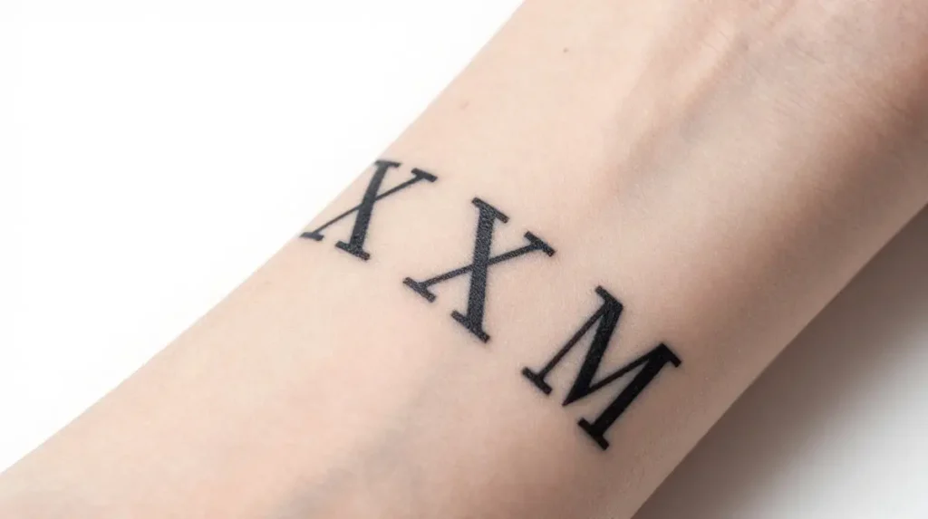 Roman Numeral Date Tattoo