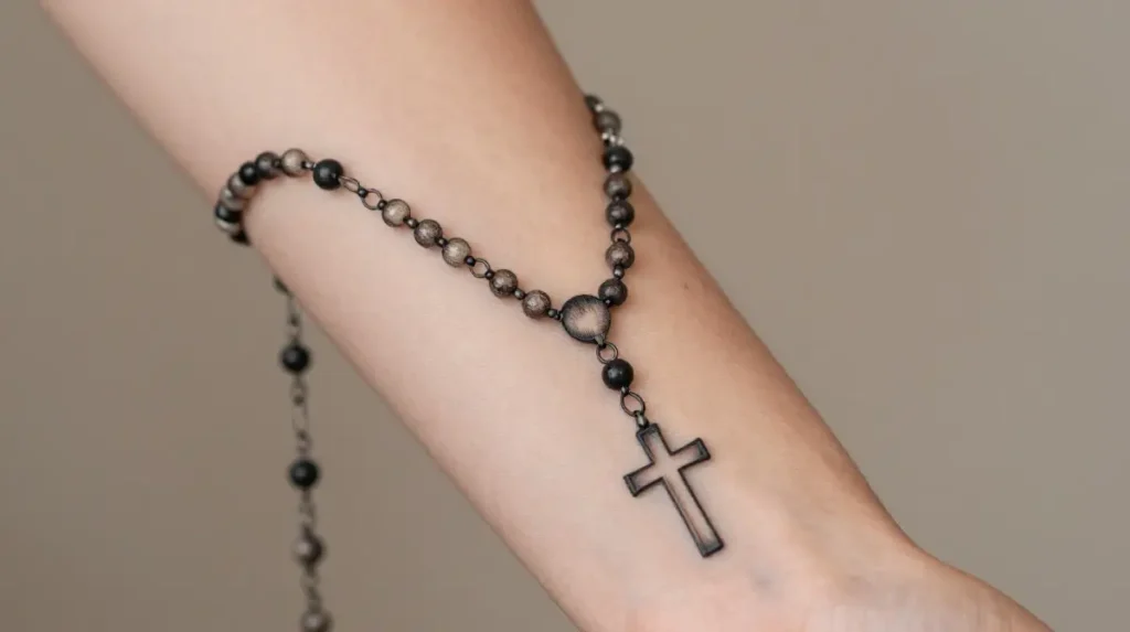 Rosary or Prayer Beads Tattoo