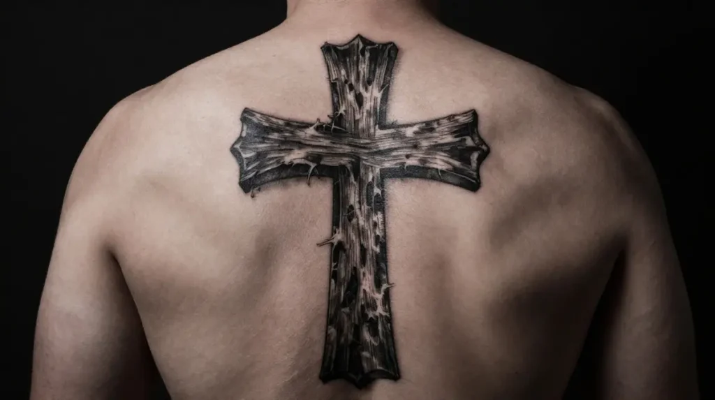 Rugged Cross Tattoo for Men