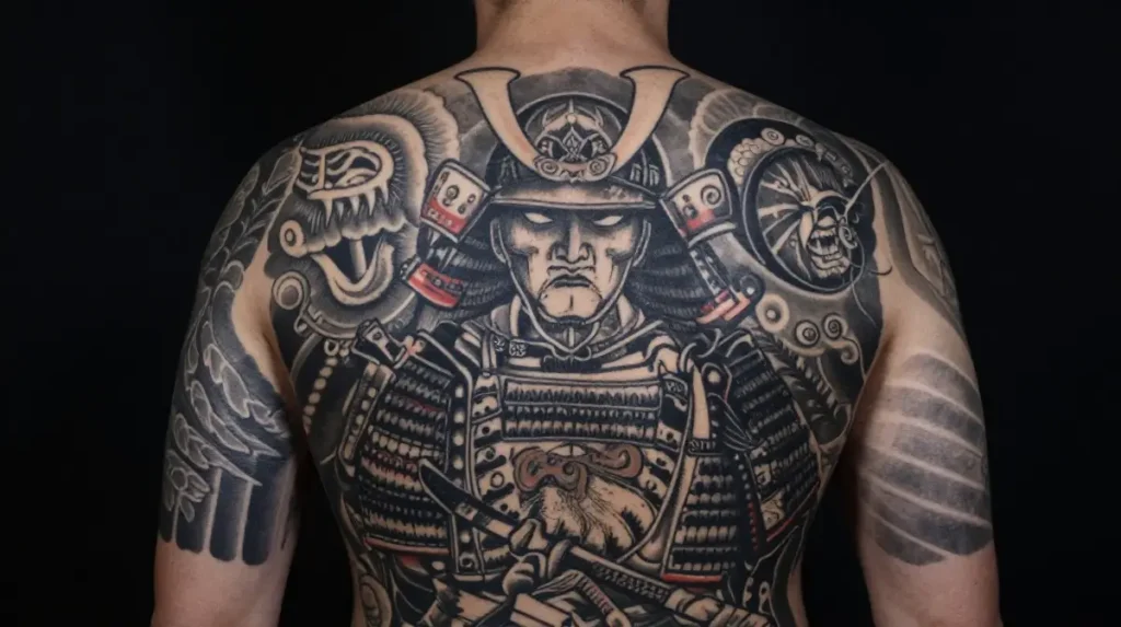 Samurai Back Tattoo