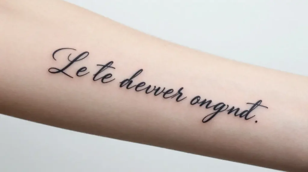 Script Quote or Phrase Tattoo