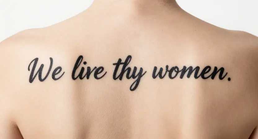 Script and Quote Hand Tattoo for Women