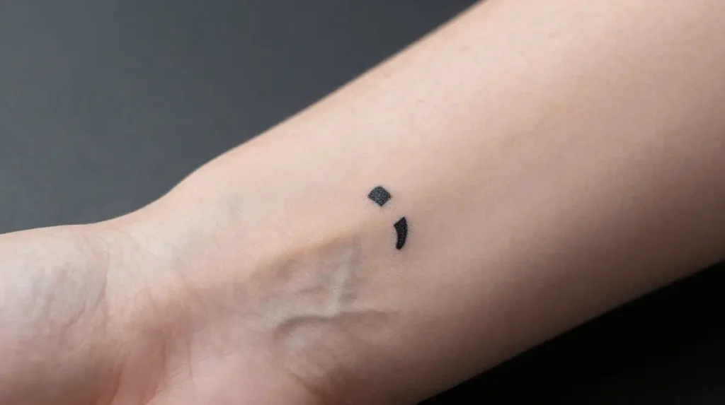 Semicolon Wrist Tattoo