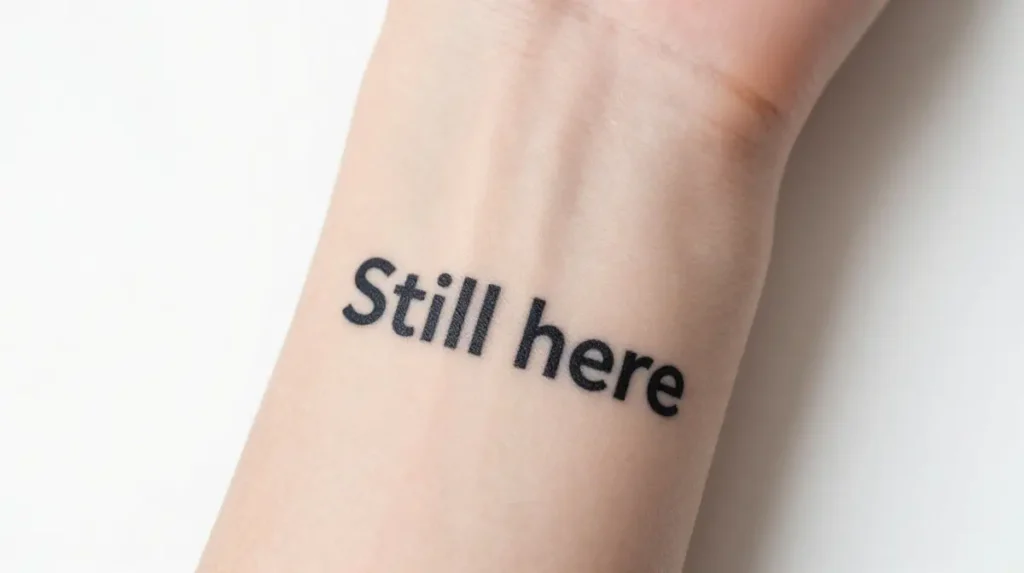 Short Two-Word Quote Tattoo for Women