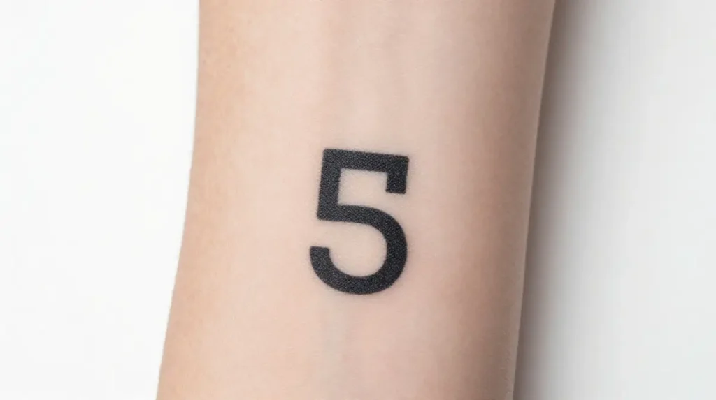 Simple Number Date Tattoo
