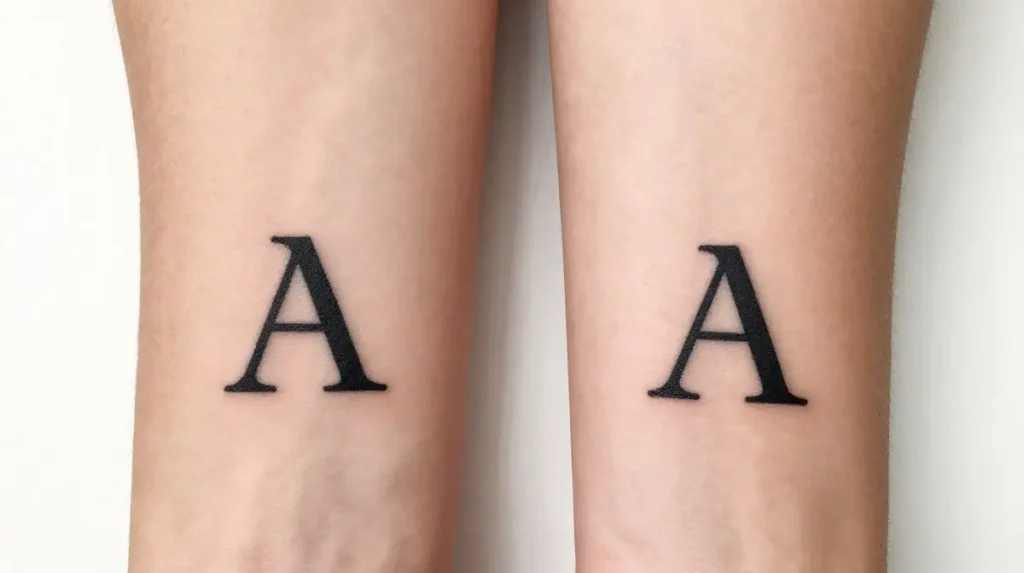 Sisters Tattoo with Initials or Names