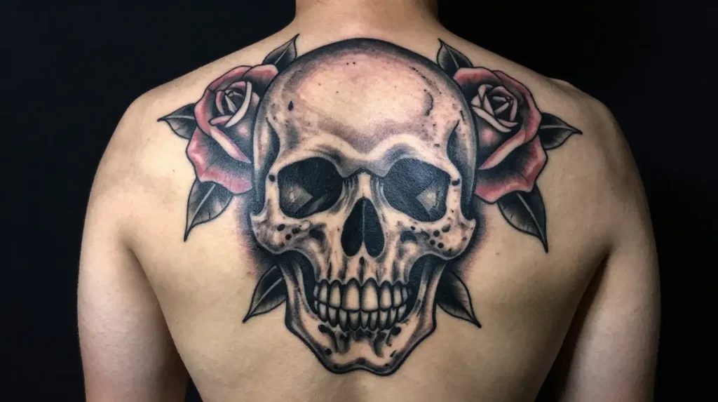 Skull Back Tattoo for Men