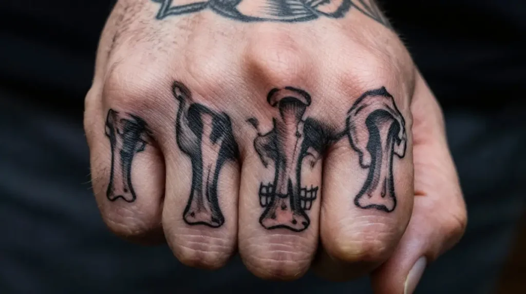 Skull Knuckle Tattoo