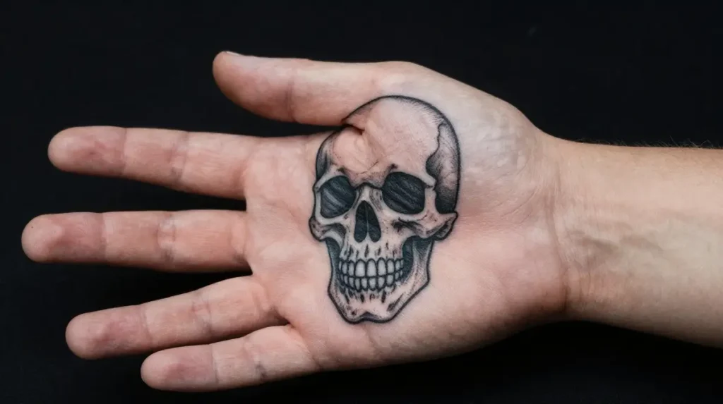 Skull Palm Tattoo