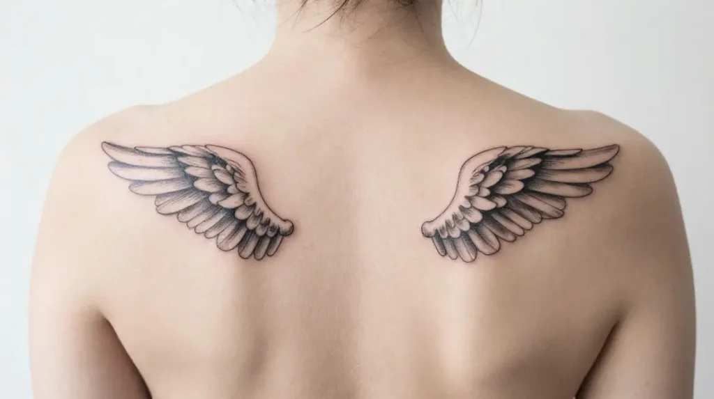 Small Back Tattoo Angel Wings