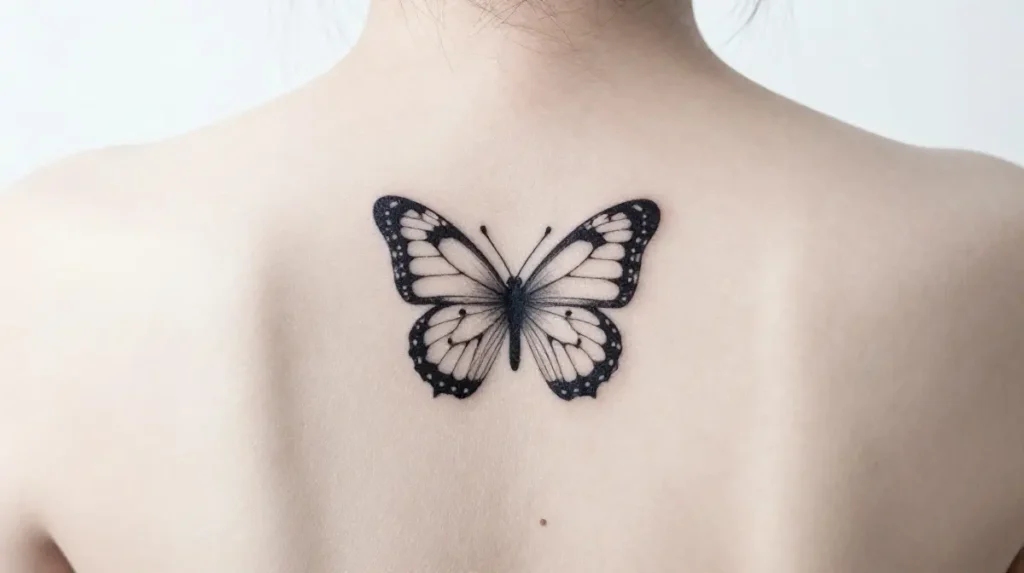 Small Back Tattoo Butterfly