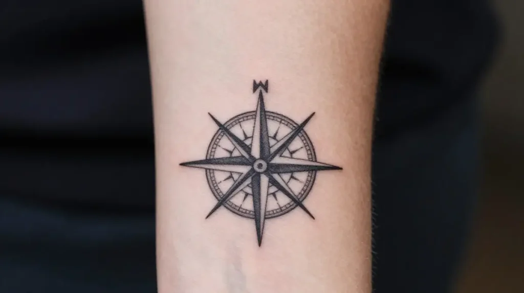 Small Compass Tattoo