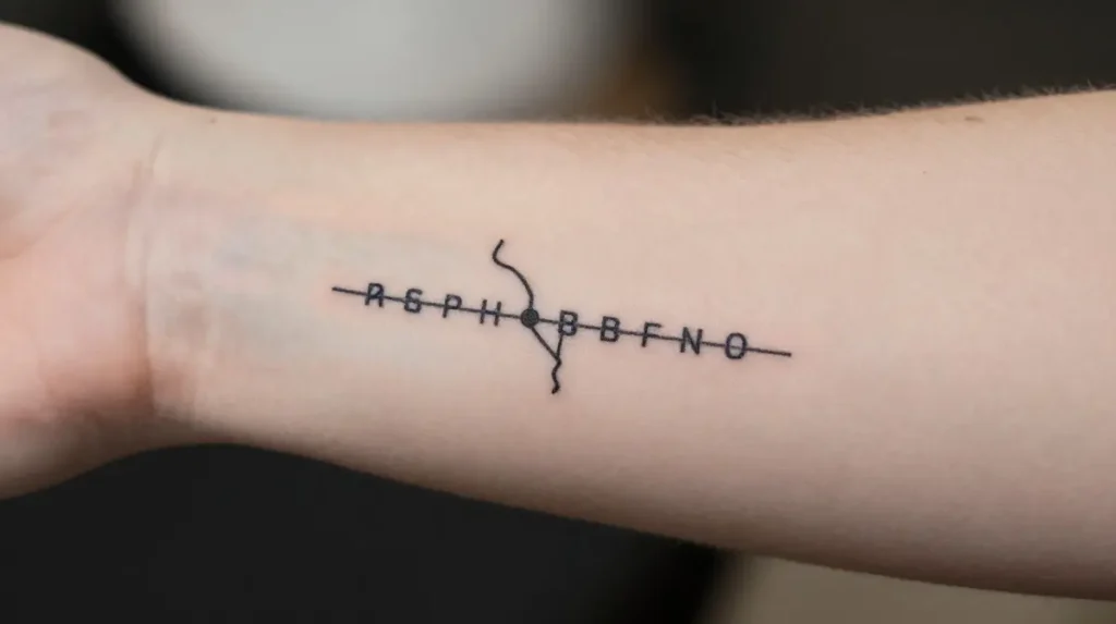 Small Map or Coordinates Tattoo