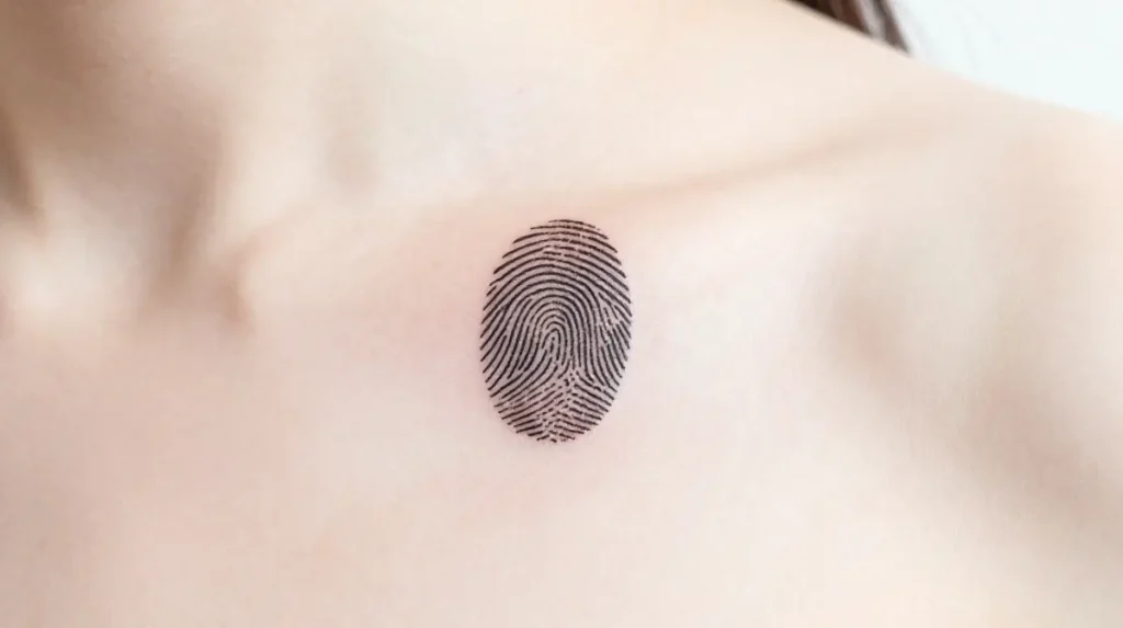 Small Minimalist Fingerprint Tattoo