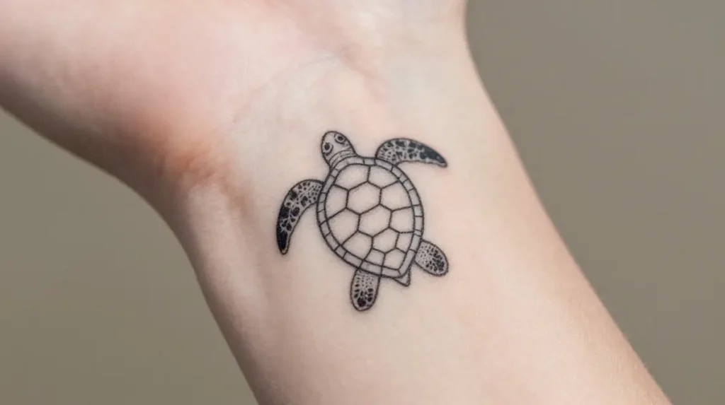 Small Sea Turtle Tattoo