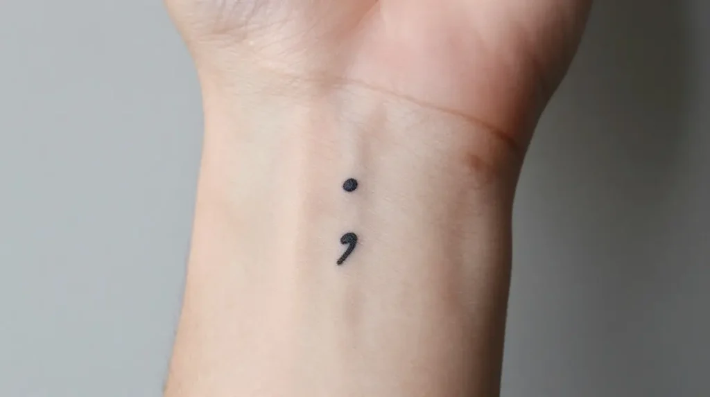 Small Semicolon Tattoo