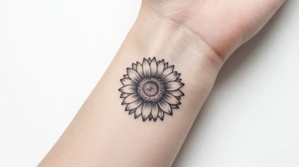 Small Sunflower Tattoo for a Minimalist Look