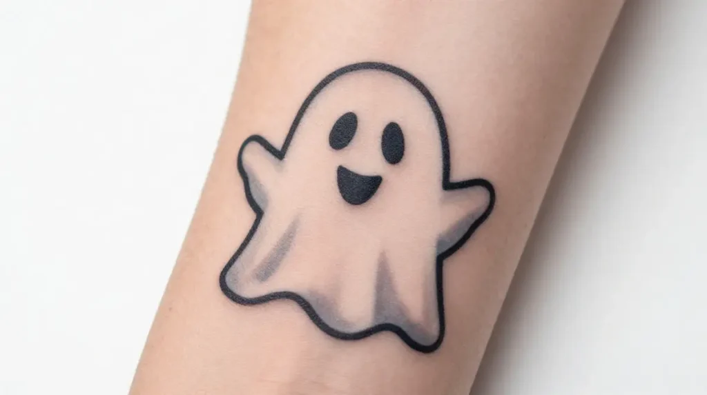 Smiling Ghost Tattoo