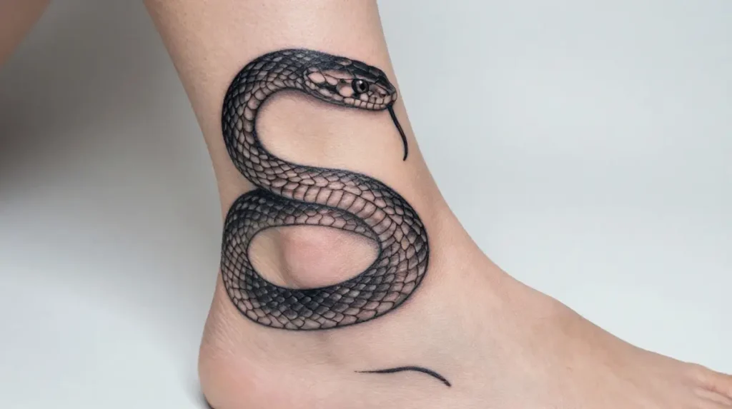 Snake Ankle Tattoo