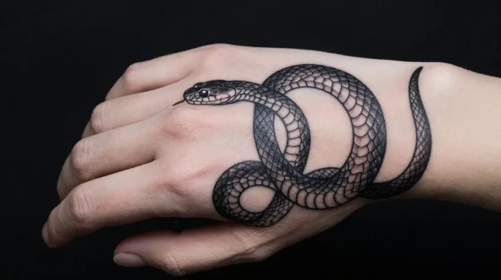 Snake Hand Tattoo