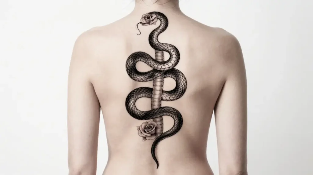 Snake Spine Tattoo for Women