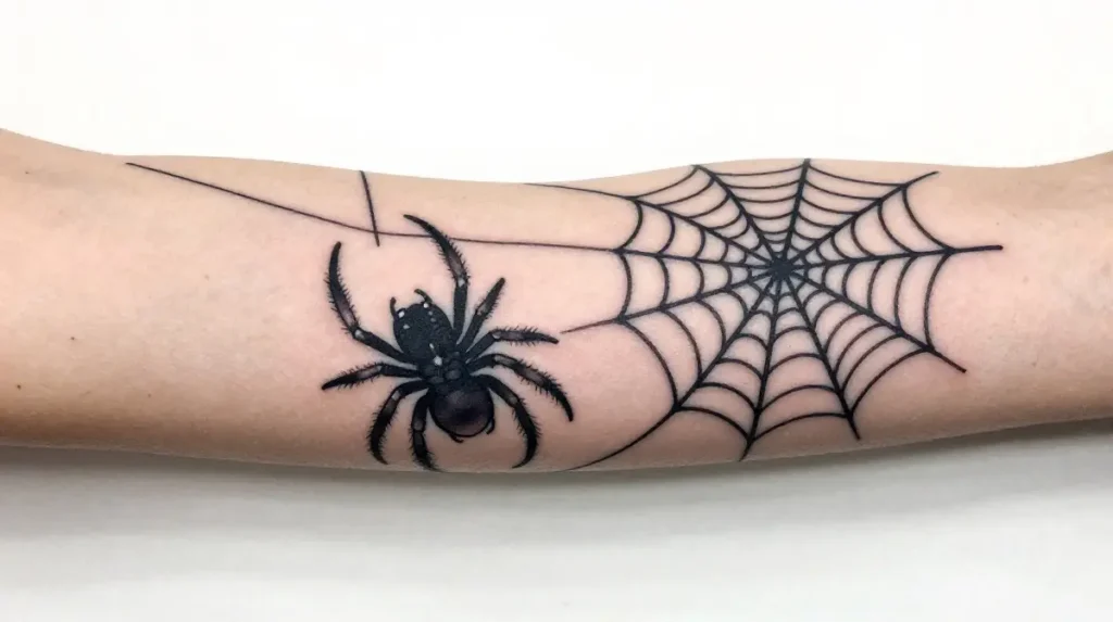 Spider and Spiderweb Tattoo