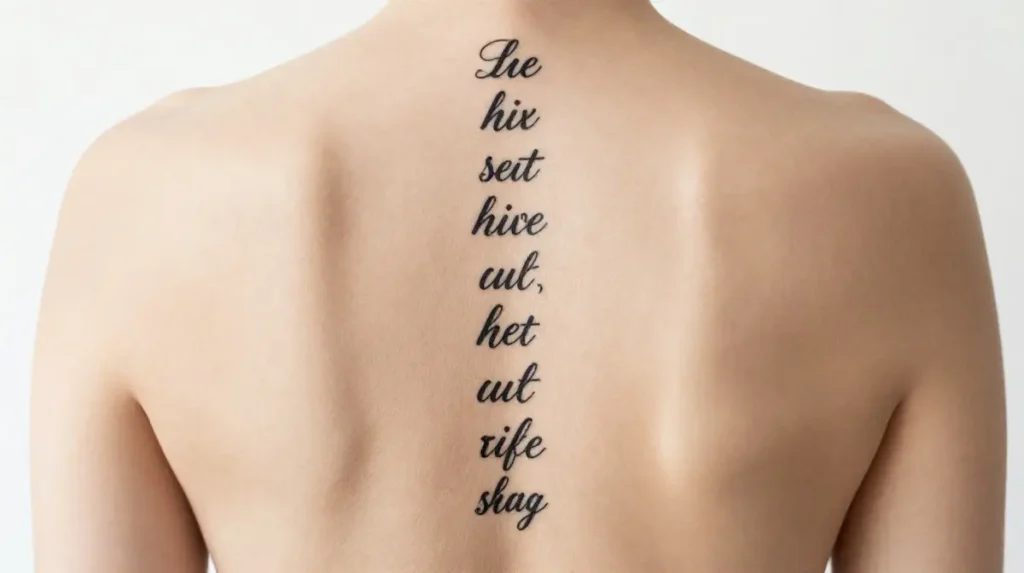 Spine Quote Tattoo for Women