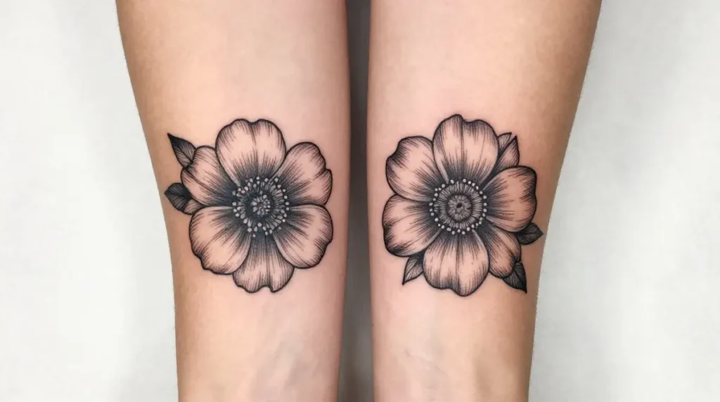 Split Design Sisters Tattoo