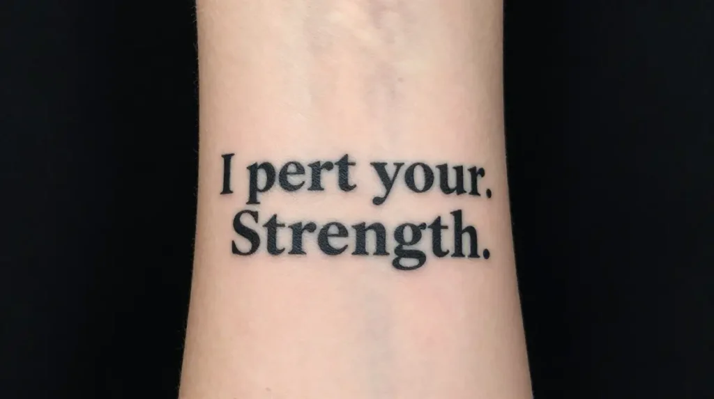 Strength Quote Tattoo for Women