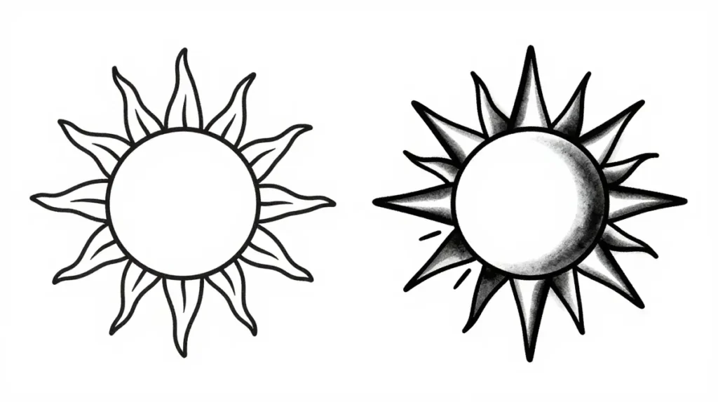 Sun Tattoo Style and Placement Quick Guide