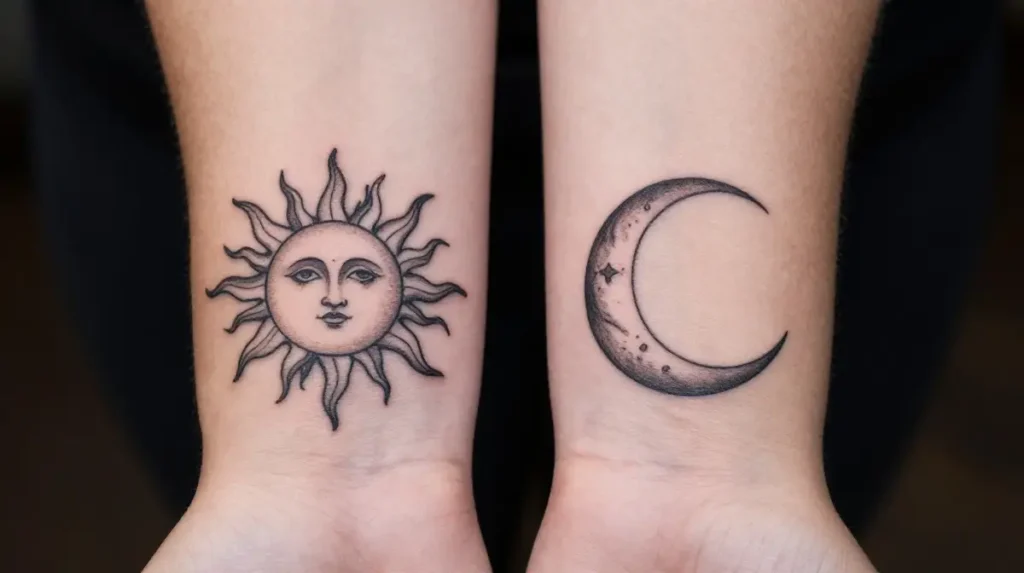 Sun and Moon Tattoo
